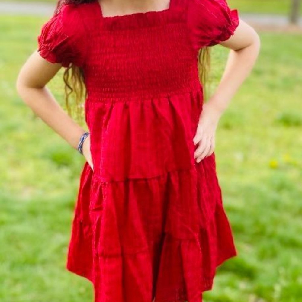 Kid's Red Ruffle Dress NEW!
